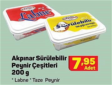 Akpınar Sürülebilir Peynir Çeşitleri 200 g image