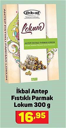 İkbal Antep Fıstıklı Parmak Lokum 300 g image