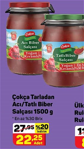 Çokça Tarladan Acı/Tatlı Biber Salçası 1500 g image