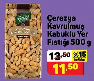 Çerezya Kavrulmuş Kabuklu Yer Fıstığı 500 g image