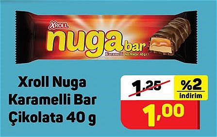 Xroll Nuga Karamelli Bar Çikolata 40 g image