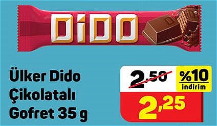Ülker Dido Çikolatalı Gofret 35 g image