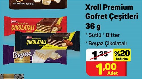 Xroll Premium Gofret Çeşitleri 36 g image