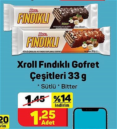 Xroll Fındıklı Gofret Çeşitleri 33 g image