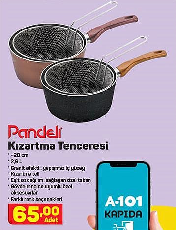 Pandeli Kızartma Tenceresi 20 cm 2,6 L image