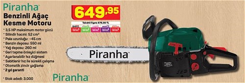 Piranha Benzinli Ağaç Kesme Motoru image