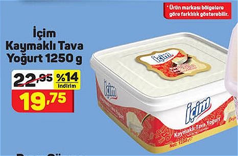 İçim Kaymaklı Tava Yoğurt 1250 g image