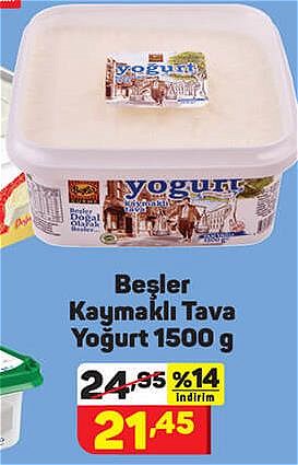 Beşler Kaymaklı Tava Yoğurt 1500 g image