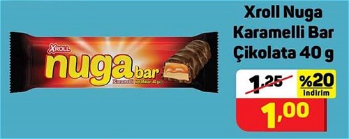 Xroll Nuga Karamelli Bar Çikolata 40 g image