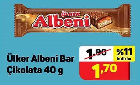 Ülker Albeni Bar Çikolata 40 g image