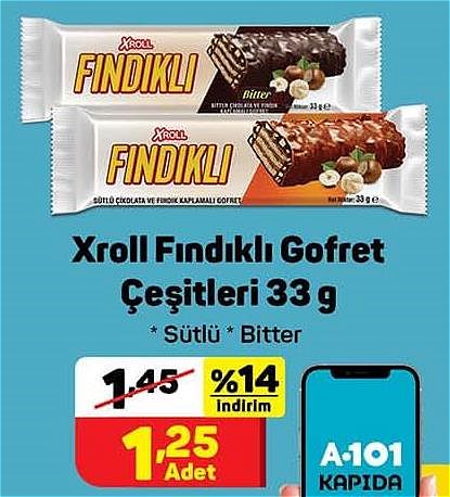 Xroll Fındıklı Gofret Çeşitleri 33 g image