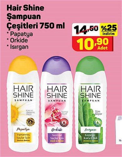 Hair Shine Şampuan Çeşitleri 750 ml image