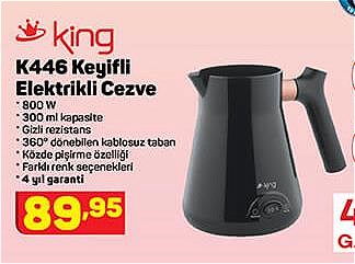 King K446 Keyifli Elektrikli Cezve 800 W image