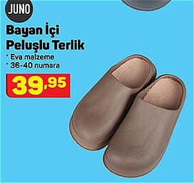 Juno Bayan İçi Peluşlu Terlik image