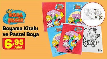 Kral Şakir Boyama Kitabı ve Pastel Boya image