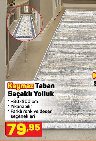 Kaymaz Taban Saçaklı Yolluk 80x200 cm image