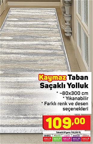 Kaymaz Taban Saçaklı Yolluk 80x300 cm image