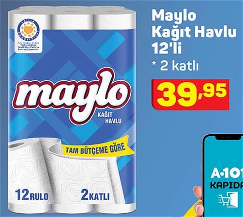 Maylo Kağıt Havlu 12'li 2 Katlı image