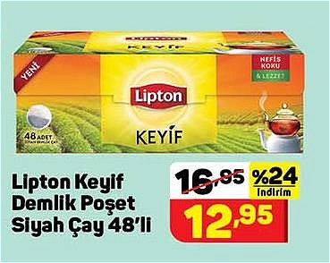 Lipton Keyif Demlik Poşet Siyah Çay 48'li image