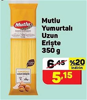 Mutlu Yumurtalı Uzun Erişte 350 g image