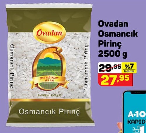 Ovadan Osmancık Pirinç 2500 g image