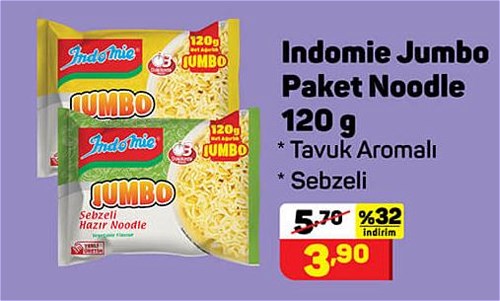 Indomie Jumbo Paket Noodle 120 g image