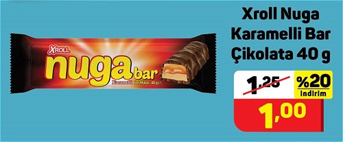 Xroll Nuga Karamelli Bar Çikolata 40 g image