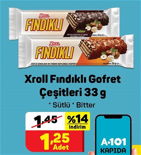 Xroll Fındıklı Gofret Çeşitleri 33 g image