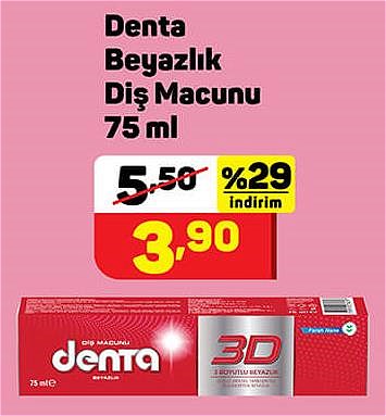 Denta Beyazlık Diş Macunu 75 ml image