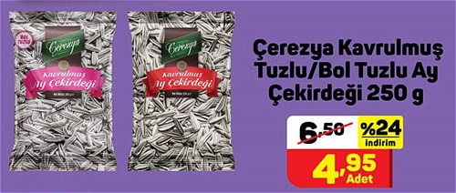 Çerezya Kavrulmuş Tuzlu/Bol Tuzlu Ay Çekirdeği 250 g image