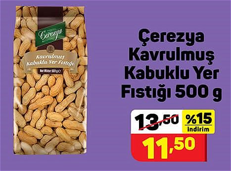 Çerezya Kavrulmuş Kabuklu Yer Fıstığı 500 g image