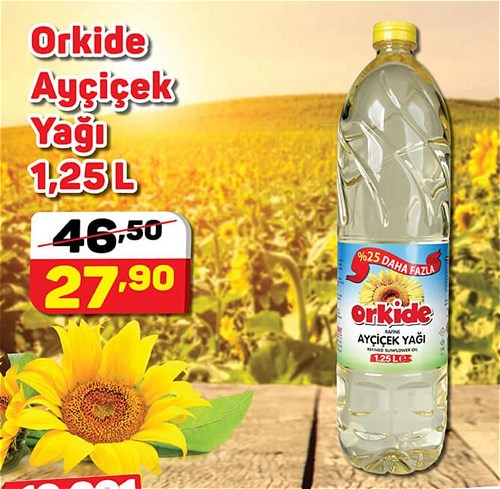 Orkide Ayçiçek Yağı 1,25 l image