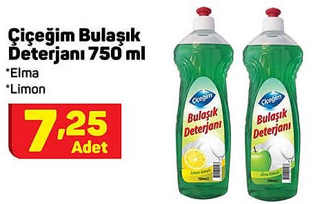 Çiçeğim Bulaşık Deterjanı 750 ml Elma/Limon image