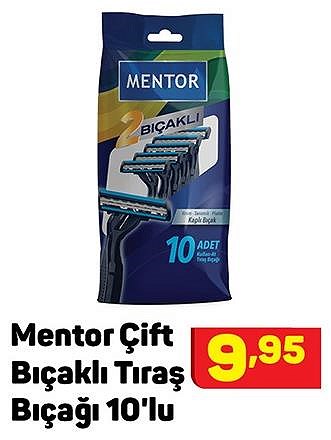 Mentor Çift Bıçaklı Tıraş Bıçağı 10'lu image