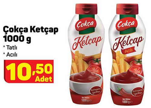 Çokça Ketçap 1000 g Tatlı/Acılı image