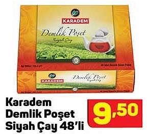 Karadem Demlik Poşet Siyah Çay 48'li image