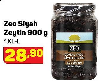 Zeo Siyah Zeytin 900 g XL-L image