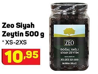 Zeo Siyah Zeytin 500 g XS-2XS image