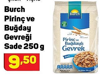 Burch Pirinç ve Buğday Gevreği Sade 250 g image