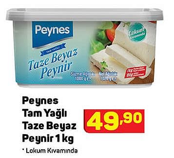 Peynes Tam Yağlı Taze Beyaz Peynir 1 kg image