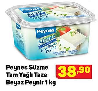 Peynes Süzme Tam Yağlı Taze Beyaz Peynir 1 kg image