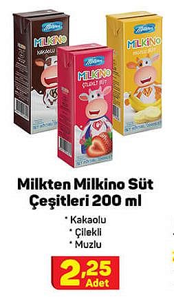 Milkten Milkino Süt Çeşitleri 200 ml image