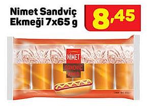 Nimet Sandviç Ekmeği 7x65 g image