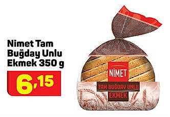 A101 Nimet Tam Buğday Unlu Ekmek 350 g