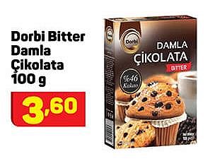 Dorbi Bitter Damla Çikolata 100 g image