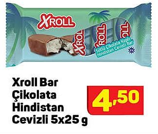 Xroll Bar Çikolata Hindistan Cevizli 5x25 g image