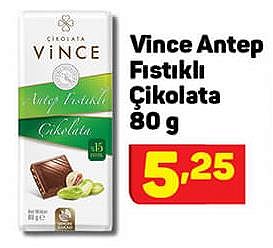 Vince Antep Fıstıklı Çikolata 80 g image
