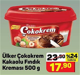 Ülker Çokokrem Kakaolu Fındık Kreması 500 g image