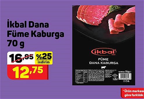 İkbal Dana Füme Kaburga 70 g image