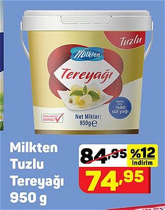 Milkten Tuzlu Tereyağı 950 g image